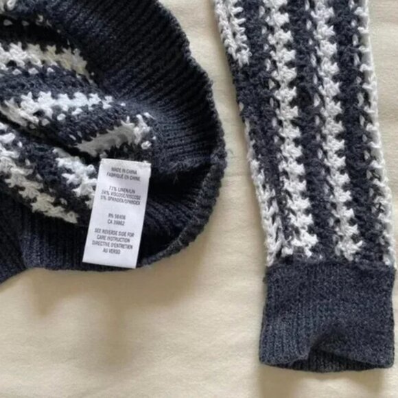 Theory Crochet Striped Sweater (sz L) - Picture 8 of 8